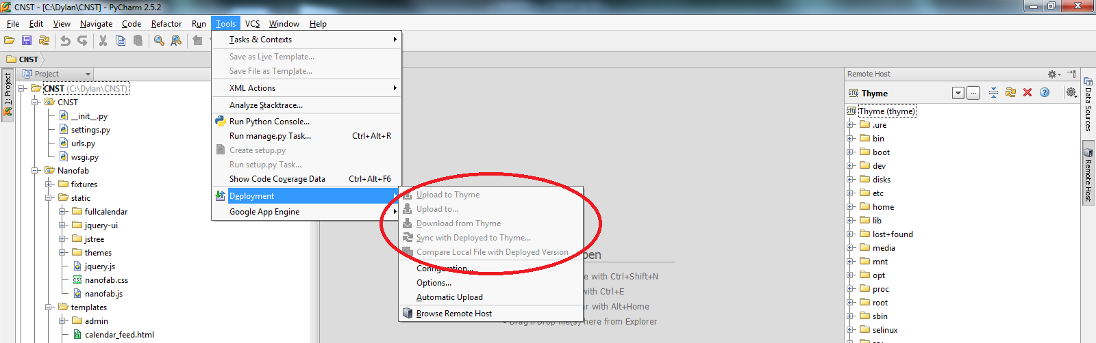 Deployment menu items grayed out IDEs Support (IntelliJ Platform
